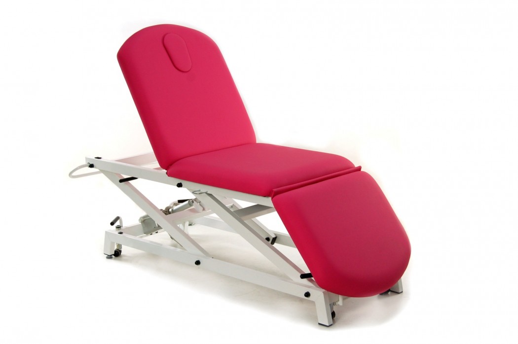 CamillasOnline E30-R Camilla eléctrica tipo sillón de 3 cuerpos, portarrollos, ruedas 1