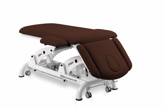 CE-2149-ABR Electric couch for osteopathy of 6 sections with folding backrest and wheels.